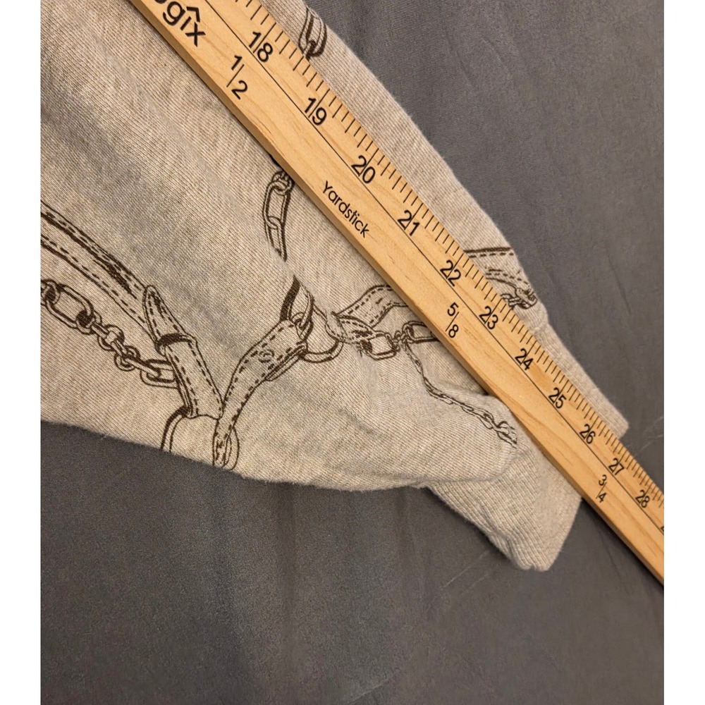 Polo‎ Lauren Ralph Lauren Hoodie  Women's Size Medium Chain Link Print Tan - Picture 7 of 10